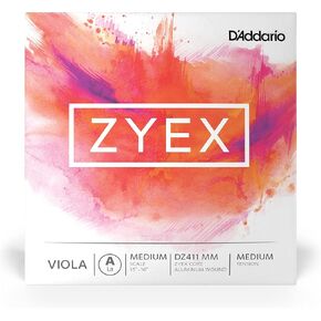 D'Addario Zyex Viola Single A String, Medium Scale, Medium Tension
