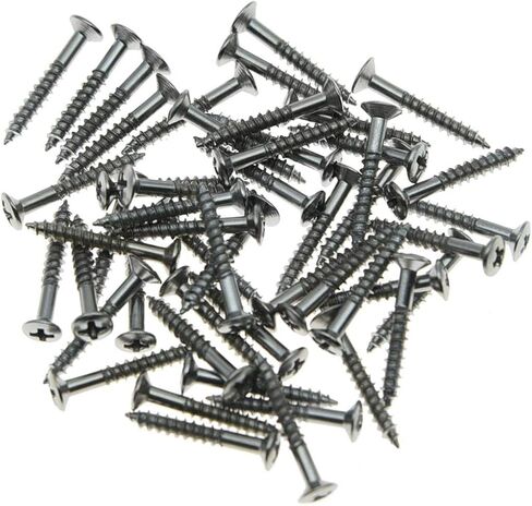 Pack of 50 Guitar Humbucker Pickup Ring Mounting Screws Pickup Frame Surround Screws for Les Paul SG Black in Saudi Arabia