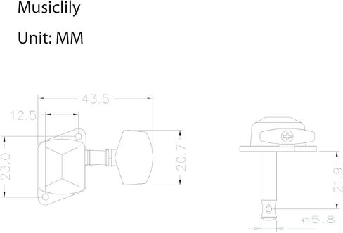 Musiclily3L+3R Semi-closed Guitar Tuners Guitar String Tuning Pegs Keys Machine Heads Set for Epiphone Les Paul SG Electric Guitar or Acoustic Guitar, Black in Saudi Arabia