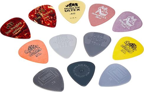 مجموعة Dunlop Pick Variety Pack، متنوعة، خفيفة/متوسطة، 12/عبوة للاعبين in Kuwait