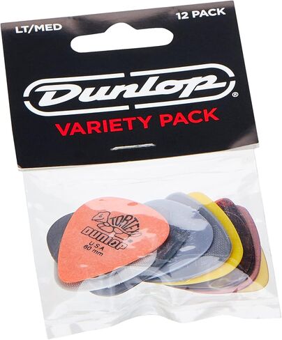 مجموعة Dunlop Pick Variety Pack، متنوعة، خفيفة/متوسطة، 12/عبوة للاعبين in Kuwait