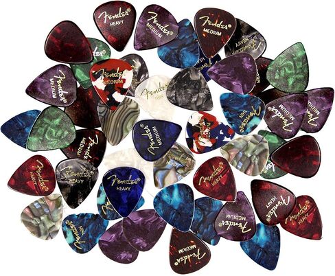 Fender Premium 24 Pack Picks Sampler - Includes Thin, Medium & Heavy Gauges (Austin Bazaar Exclusive) in Kuwait
