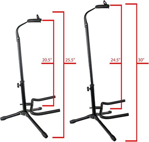 ChromaCast Upright Guitar Stand 2-Tier Adjustable, Extended Height-Fits Acoustic, Electric, Bass, and Extreme Body Shaped Guitars, 2 Pack in Saudi Arabia