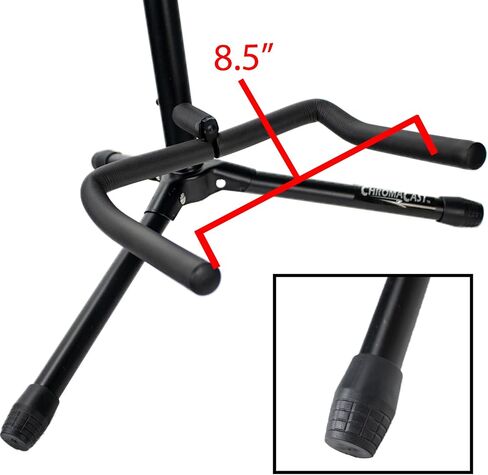 ChromaCast Upright Guitar Stand 2-Tier Adjustable, Extended Height-Fits Acoustic, Electric, Bass, and Extreme Body Shaped Guitars, 2 Pack in Saudi Arabia