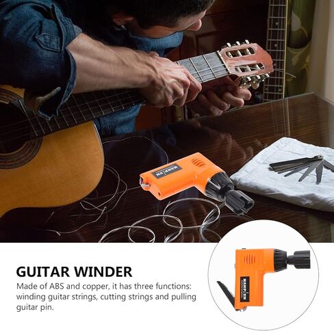 لفافة اوتار الغيتار من فاجويلي، 3 في 1 لتدوير الاوتار، اداة قطع الاوتار، اداة سحب دبوس جسر الجيتار، اداة اصلاح وتعديل الغيتار للجيتار والقيثارة in Kuwait