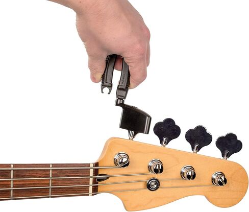D'Addario Accessories Bass Pro-Winder - Bass Guitar String Winder, Bass String Cutter, Bass Guitar Bridge Pin Puller - Ultimate Ergonomic All in One Bass Tool for Restringing - Black in Saudi Arabia