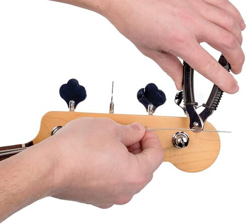 D'Addario Accessories Bass Pro-Winder - Bass Guitar String Winder, Bass String Cutter, Bass Guitar Bridge Pin Puller - Ultimate Ergonomic All in One Bass Tool for Restringing - Black in Saudi Arabia