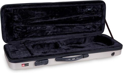 Crossrock Carbon Fiber Pattern PC Hard Shell Violin Case fits 4/4 Full Size-Backpack style(CRA920VFBK) in Saudi Arabia