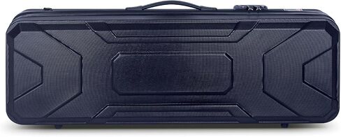 Crossrock Carbon Fiber Pattern PC Hard Shell Violin Case fits 4/4 Full Size-Backpack style(CRA920VFBK) in Saudi Arabia