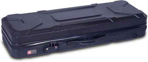 Crossrock Carbon Fiber Pattern PC Hard Shell Violin Case fits 4/4 Full Size-Backpack style(CRA920VFBK) in Saudi Arabia