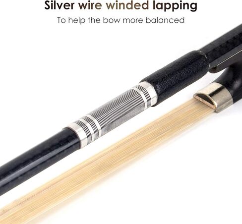 Viola Bow 4/4 Full Size Carbon Fiber (Plaid black) in Kuwait
