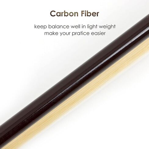 Violin Bow Stunning Bow Carbon Fiber for Violins (1/2, Black) in Saudi Arabia
