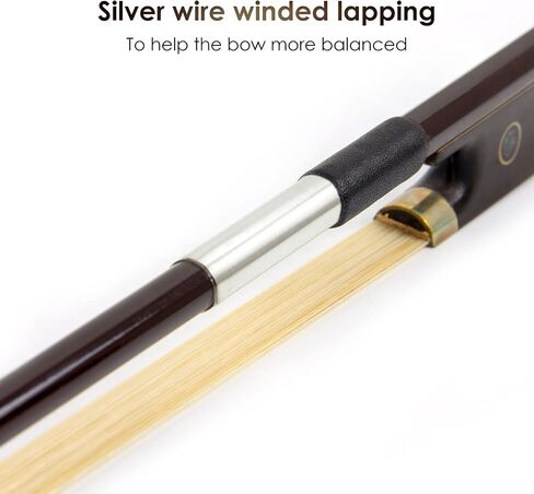 Violin Bow Stunning Bow Carbon Fiber for Violins (1/2, Black) in Saudi Arabia