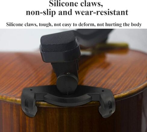 مسند كتف Leadrise Violin لمقاس 4/4-3/4، مع قدم قابلة للطي وارتفاع قابلة للتعديل وسادة إسفنجية مريحة بما في ذلك كتم تمرين وكمان روزين - أسود in Kuwait