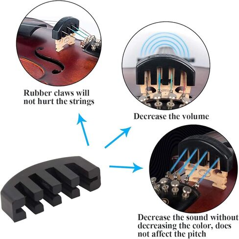 مسند كتف Leadrise Violin لمقاس 4/4-3/4، مع قدم قابلة للطي وارتفاع قابلة للتعديل وسادة إسفنجية مريحة بما في ذلك كتم تمرين وكمان روزين - أسود in Kuwait