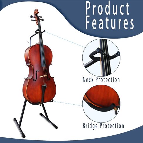 EASTROCK Double Bass Stand, Sturdy and Portable Upright Bass, Bass Violin, Cello, Fiddle, and Contrabass Stand, Versatile Bass Cello Stand in Saudi Arabia