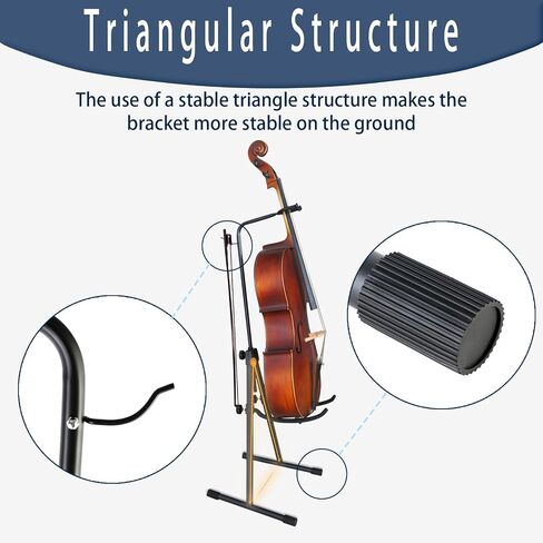 EASTROCK Double Bass Stand, Sturdy and Portable Upright Bass, Bass Violin, Cello, Fiddle, and Contrabass Stand, Versatile Bass Cello Stand in Saudi Arabia