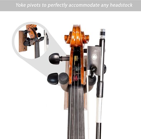 String Swing CC01V-BW Hardwood Home & Studio Wall Mount Violin Hanger - Black Walnut in Saudi Arabia