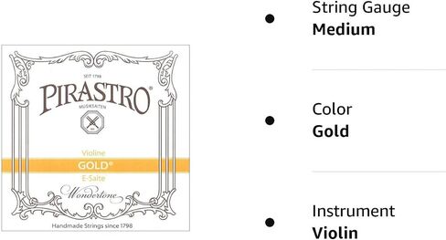 Pirastro Gold Label 4/4 Violin E String - Medium - Steel - Ball End in Saudi Arabia
