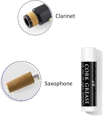 مجموعة تنظيف الكلارينيت الكل في واحد لتنظيف الكلارينيت: ممسحة كلارينيت، حافظة قصب، مسند للإبهام، شحم الفلين، فرشاة لقطعة الفم، فرشاة الغبار، وسادة الفم in Kuwait