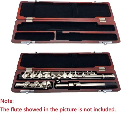 Jiayouy C foot Flute Case Cover Bag with Carry Handle Shoulder Strap Solid Wooden Flute Case Box for 16 Hole Flute in Saudi Arabia