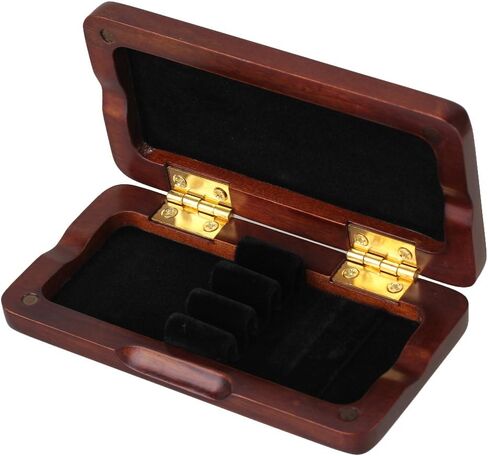 BQLZR حافظة خشبية بلون أحمر داكن من أوبو ريد مع سطح طلاء رش ناعم لـ 3 قطع من قصب أوبو in Kuwait