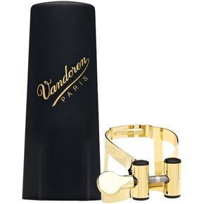 Vandoren LC56AP M/O Ligature and Plastic Cap for Soprano Saxophone; Aged Gold Finish in Kuwait