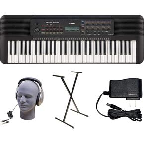 ياماها PSR-E273 PKY 61 مفتاحاً مع مصدر طاقة، وحامل مسماري وسماعات رأس (YAM PSRE273 in Kuwait