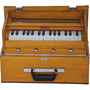 BINA 23B Deluxe, Harmonium, 2 1/2 Octaves, 32 Keys, Small, Portable, Compact, Special Reeds, Safri, Natural Color, Bag, Kirtan, Musical Instrument Indian (PDI- DAA) in Saudi Arabia