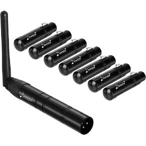 Donner DMX512 وحدة تحكم لاسلكية Dfi DJ 2.4G أجهزة استقبال DMX 7 لاسلكية مع قبة ضوء و1 جهاز إرسال LED للتحكم في الإضاءة لإضاءة شريط حفلات الديسكو LED 8 قطع in Kuwait