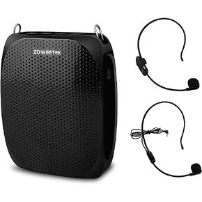 زوييتيك مكبر صوت لاسلكي للمعلمين، مكبر صوت محمول، مضخم صوت مع ميكروفون لاسلكي للمعلمين والفصول الدراسية والاجتماعات واليوغا والمدربين والاماكن الخارجية والالعاب in Kuwait