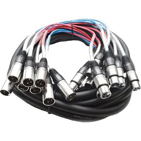 Seismic Audio Speakers 8 Channel XLR Snake Cables, Pro Audio Snake Cables, 25 Foot, Multiple Colored Coded Cables in Saudi Arabia