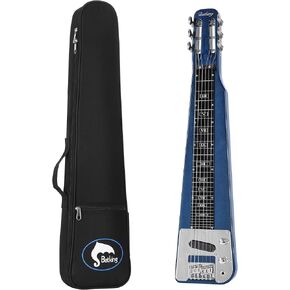 Lap Steel Guitar 6 String Slotted Head Stock Electric Slide Guitars Black Color