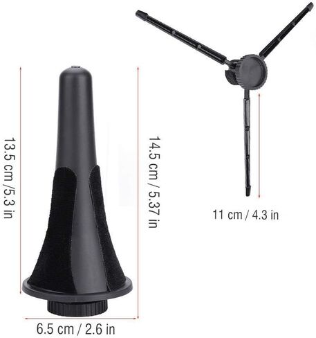 Liyafy Portable Clarinet Stand Holder Metal Tripod Holder Stand Foldable Support 3-Leg Stand Wind Instrument Accessory Black in Saudi Arabia