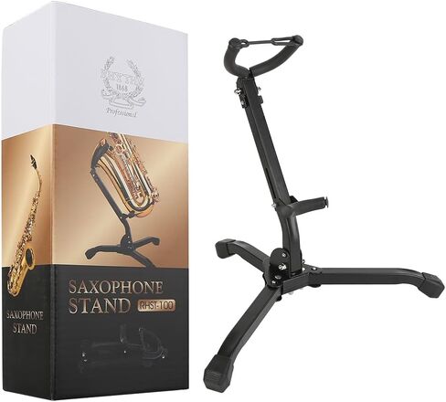 Rhythm Foldable Alto Saxophone Stand Stainless Steel Sax Stand Holder Portable Saxophone Bracket Adjustable Stand in Saudi Arabia