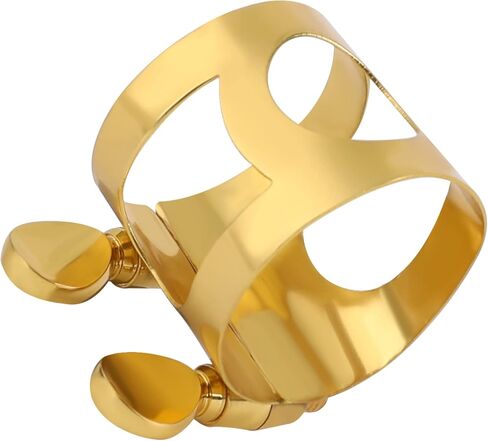 Ligature Alto Saxophone Alto Sax Ligature Double Screws Gold Alto Saxophone Ligature Fastener Mouthpiece Accessories in Saudi Arabia