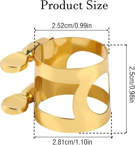 Ligature Alto Saxophone Alto Sax Ligature Double Screws Gold Alto Saxophone Ligature Fastener Mouthpiece Accessories in Saudi Arabia