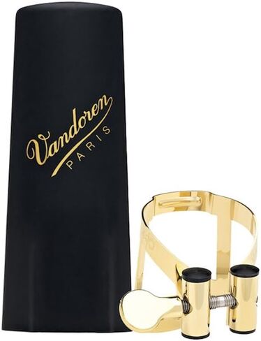 Vandoren LC56AP M/O Ligature and Plastic Cap for Soprano Saxophone; Aged Gold Finish in Kuwait