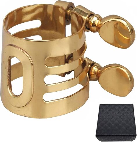 Jiayouy Gold Plated Tenor Saxophone Mouthpiece Ligature Double Screws Ligature Brass in Saudi Arabia