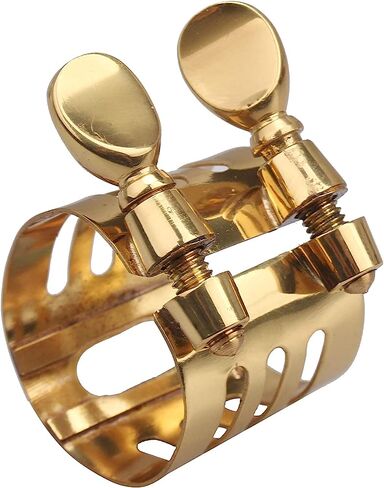 Jiayouy Gold Plated Tenor Saxophone Mouthpiece Ligature Double Screws Ligature Brass in Saudi Arabia