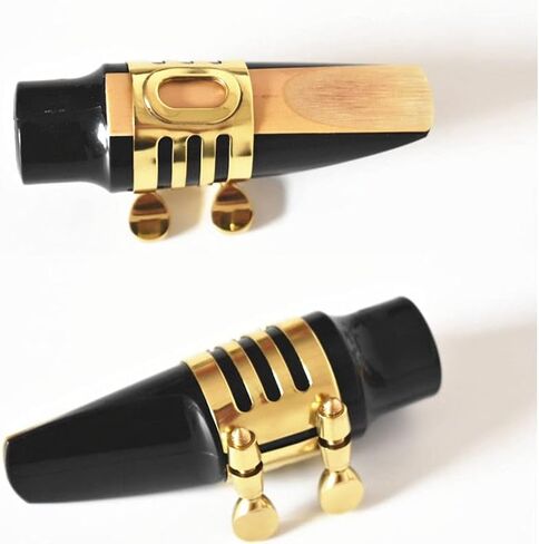 Jiayouy Gold Plated Tenor Saxophone Mouthpiece Ligature Double Screws Ligature Brass in Saudi Arabia