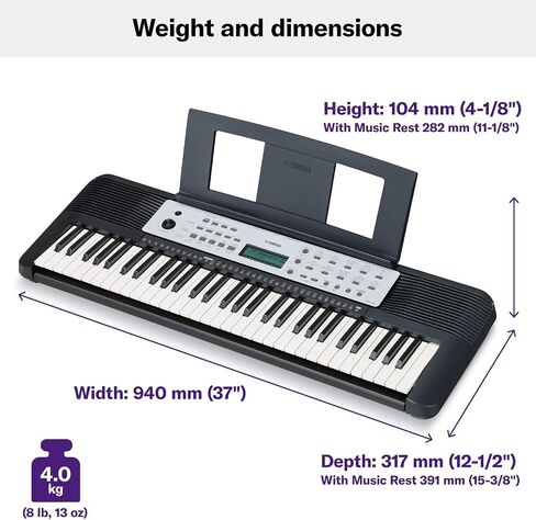 Yamaha YPT270 61-Key Portable Keyboard With Power Adapter (Amazon-Exclusive),Black in Saudi Arabia