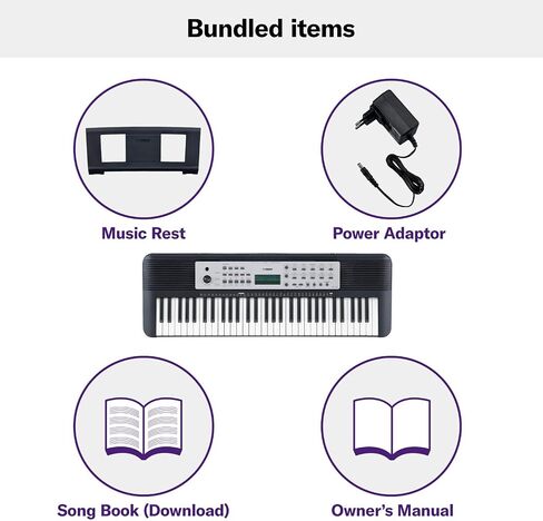 Yamaha YPT270 61-Key Portable Keyboard With Power Adapter (Amazon-Exclusive),Black in Saudi Arabia