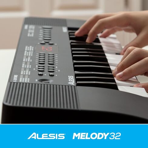 Alesis Melody 61 مفتاح بيانو للوحة المفاتيح للمبتدئين مع مكبرات الصوت، حامل، مقعد، سماعات الرأس، ميكروفون، حامل ورقة الموسيقى، 300 صوت ودرس موسيقى in Kuwait
