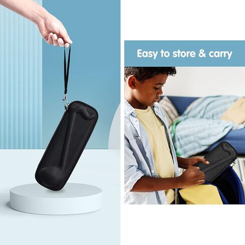 ProCase Carrying Case for Otamatone Japanese Electronic Musical Instrument Portable Synthesizer, Storage Organizer Holder for Regular Size Instrument Music Toy Accessories, Kids Child Gift -Black in Kuwait