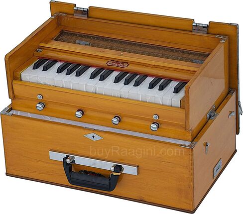 BINA 23B Deluxe, Harmonium, 2 1/2 Octaves, 32 Keys, Small, Portable, Compact, Special Reeds, Safri, Natural Color, Bag, Kirtan, Musical Instrument Indian (PDI- DAA) in Saudi Arabia