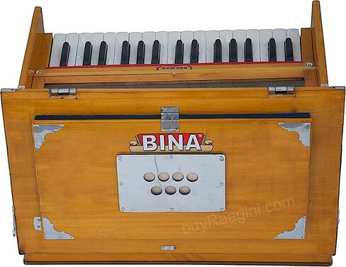 BINA 23B Deluxe, Harmonium, 2 1/2 Octaves, 32 Keys, Small, Portable, Compact, Special Reeds, Safri, Natural Color, Bag, Kirtan, Musical Instrument Indian (PDI- DAA) in Saudi Arabia
