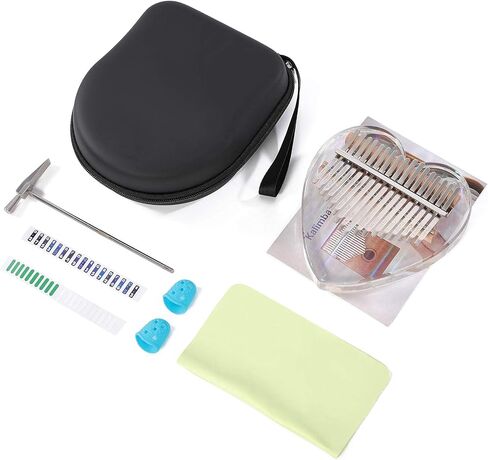 بيانو الابهام من كاليمبا بـ17 مفتاحا للالات الموسيقية، هدايا بيانو اصبع مبيرا مع مطرقة نغمة وتعليمات الدراسة للاطفال والكبار المبتدئين in Kuwait