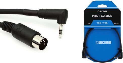 Boss BMIDI-5-35 Type A 3.5mm TRS to Male 5-pin DIN MIDI Cable - 5 foot in Kuwait