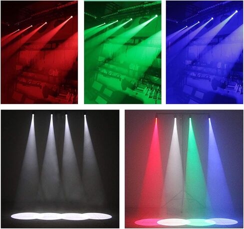 Pinspot Light، AQool Mini 15W Mirror Ball Spotlight، Super Bright RGBW LED Beam Pinspot Lights، إضاءة مسرح التحكم عن بعد لفرقة DJ Disco Dance Party Show Bar Club Wedding (أسود) in Kuwait